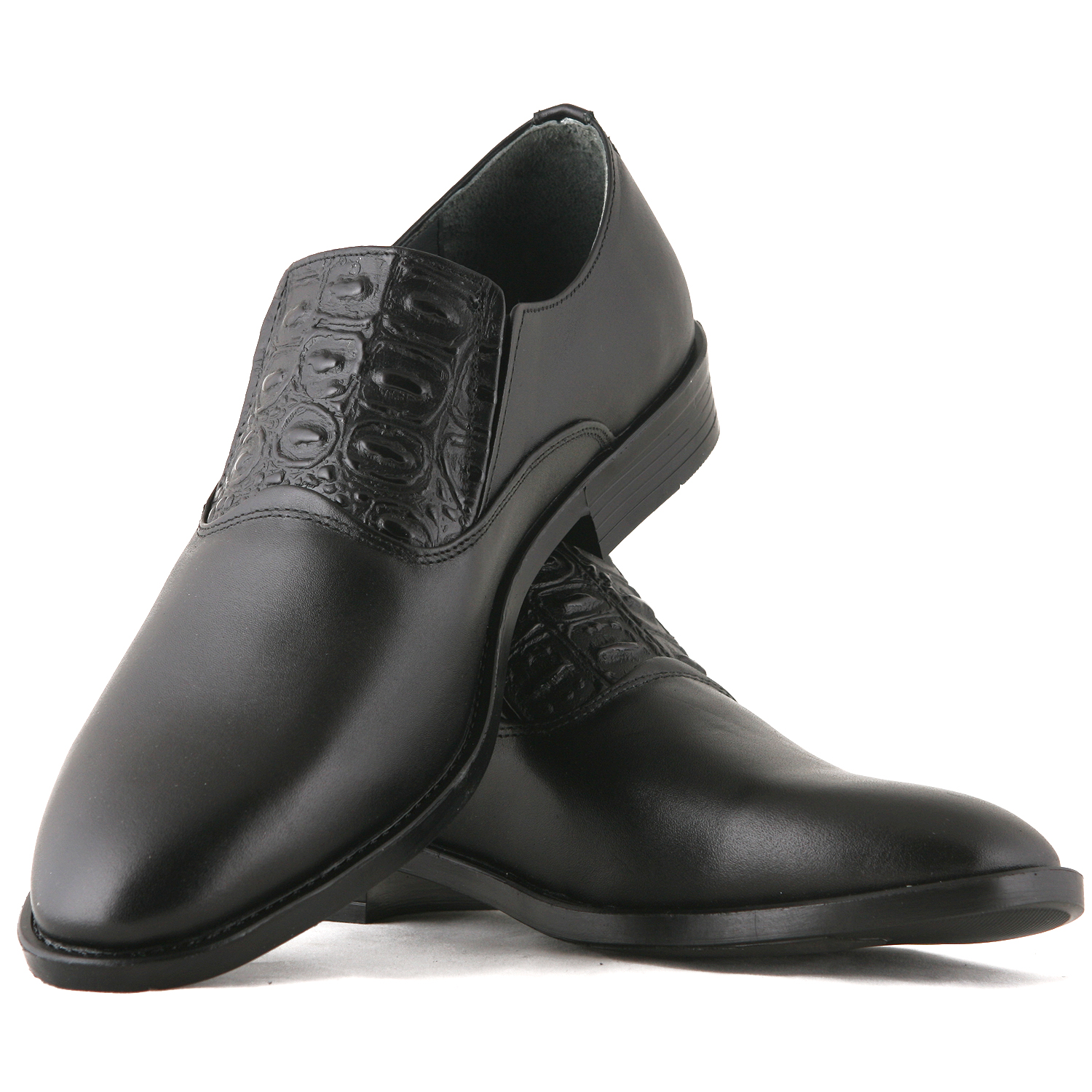 کفش رسمی مردانه چرم مدل آتاش کد 558-GAN